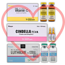 Комплекс для отбеливания кожи Luthione 1200 + Cindella + Vitamin C
